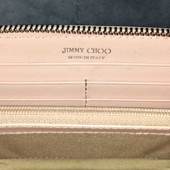 Jimmy Choo Filipa Wallet Pearlized Pink with StarStuds and Crystals - Picture 12 of 13